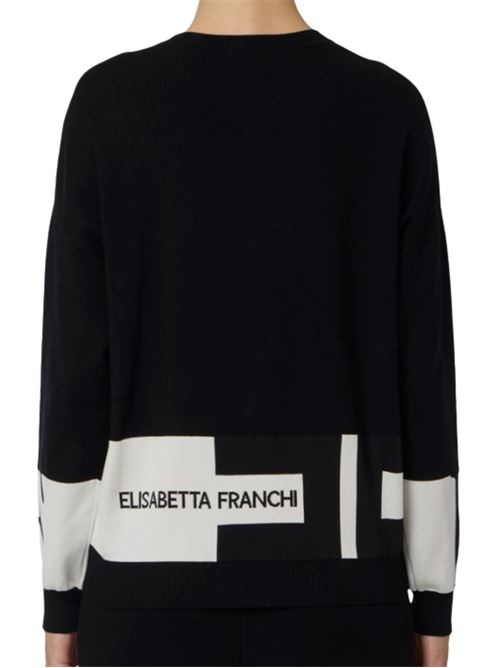 Maglia nera in viscosa Elisabetta Franchi | MK01S56E2EF3